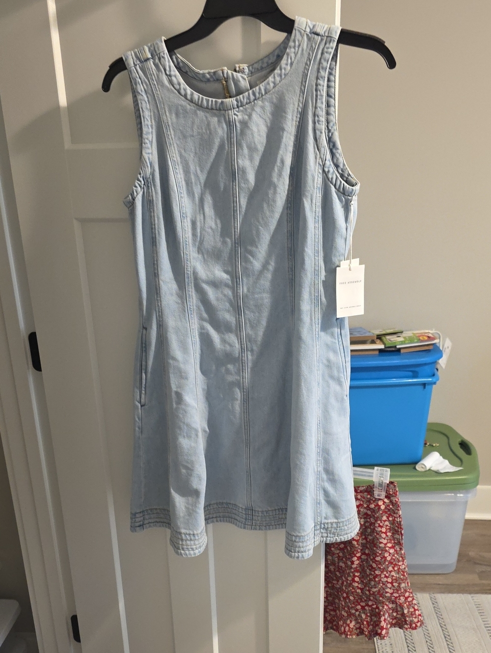 Free Assembly Light Blue Denim Dress Size Medium